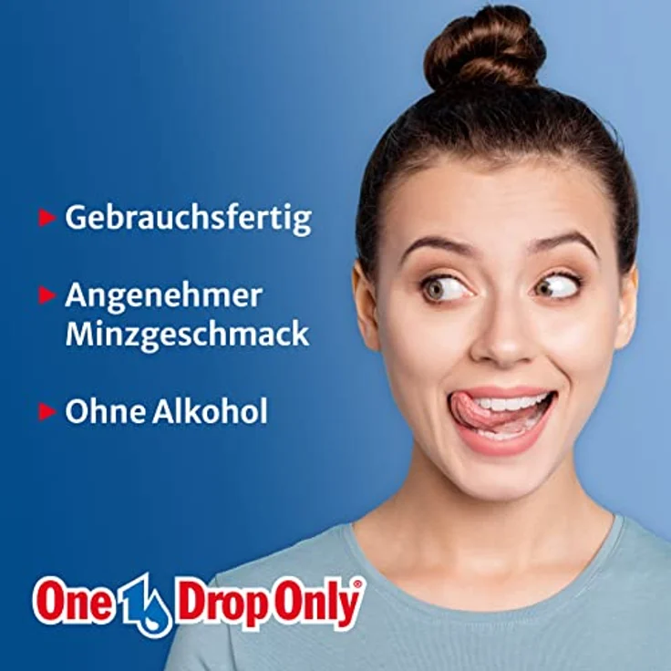 One Drop Only 500 ml Protect + Care Mundspülung antibakteriell ohne Alkohol - 7-facher Schutz gegen Mundgeruch – Bild 4