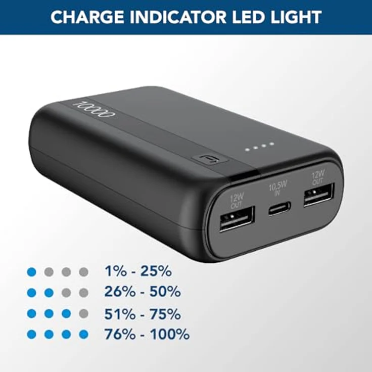 Cellularline Power Bank 10000 Black (60934), Lithium-Ion, Schwarz – Bild 4
