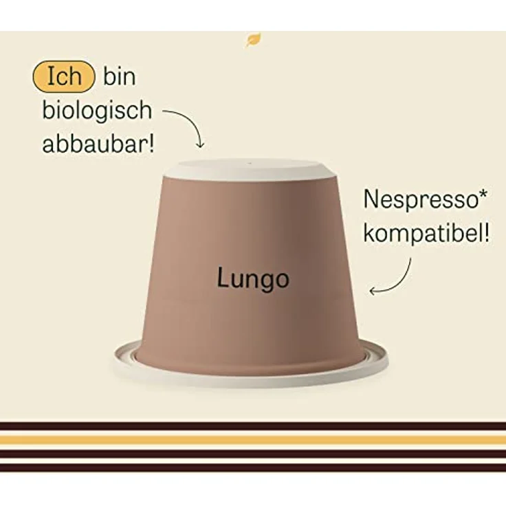 Cup Verde Lungo Kaffeekapseln, 30 Stück, kompatibel mit Nespresso, fein aromatisch, klimaneutral, biologisch abbaubar – Bild 5