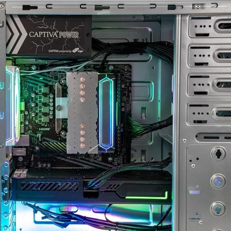 Captiva PC Advanced Gaming I95-894, Desktop-PC mit Intel i5-14400F, NVIDIA RTX 5060 8GB, 1TB SSD, 32GB RAM, WLAN, weiß, ohne OS – Bild 4