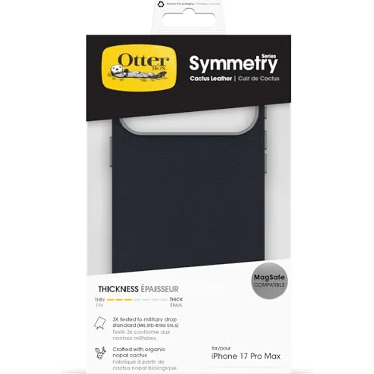 OtterBox Symmetry Cactus Leather Camera Control, Smartphone-Hülle für Apple iPhone 17 Pro Max, starker Schutz in Riverside Blue – Bild 5