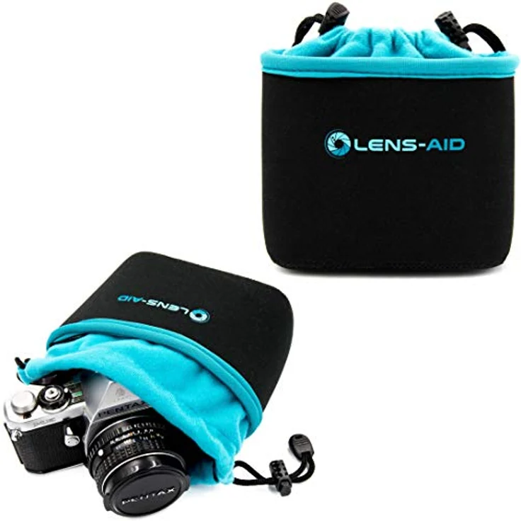 Lens-Aid Neopren Kamerabeutel mit Fütterung zum Schutz der Kamera-Ausrüstung, Kameratasche für Rucksack und Handtasche als Einschlagtuch-Ersatz (S)… – Bild 1