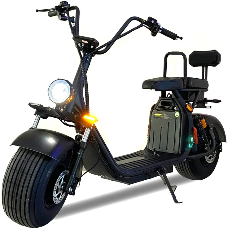 ENEWAY COCO II plus 2000W 60V Fatwheel LowRider Scooter mit Strassenzulassung 45 km/h BLACK
