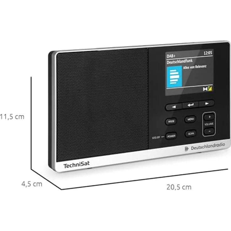 TechniSat DIGITRADIO 215 ASA Deutschlandradio Edition, Küchenradio mit DAB+/UKW, 2,8 Zoll TFT-Farbdisplay und ASA-Warnfunktion – Bild 9