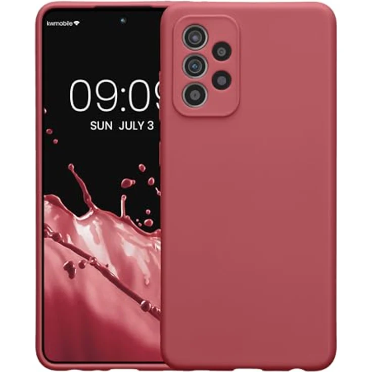 kwmobile Handyhülle für Samsung Galaxy A52 / A52 5G / A52s 5G - flexibles Silikon Case in Dark Rose, reißfest & rutschfest mit präzisen Kameralöchern – Bild 5