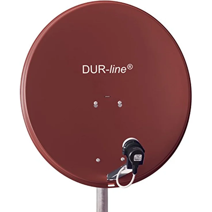 DUR-Line MDA 60cm Rot - Aluminium Satellitenschüssel mit LNB Feedhalterung - Sat Antenne Spiegel Anlage [Digital, Camping, Astra 19,2Grad, DVB-S/S2, Full HD, 4K, 3D] – Bild 4