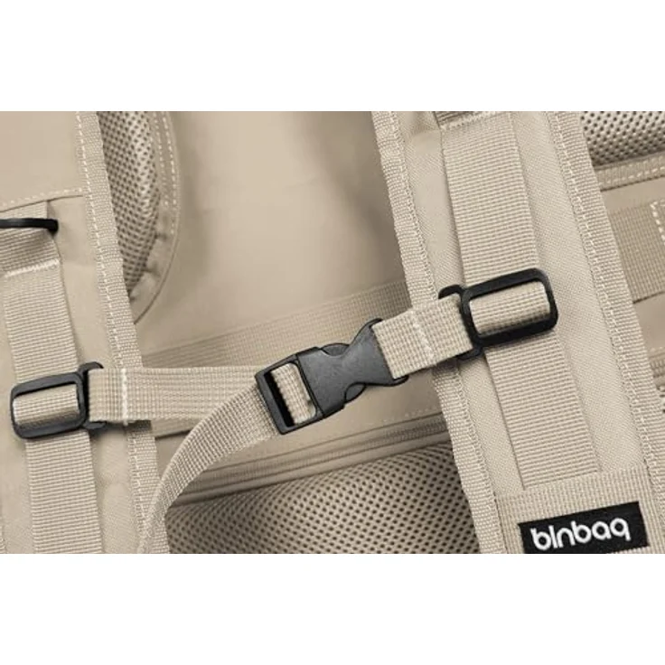 Hauptstadtkoffer blnbag M6 - Bordgepäck-Rucksack 55x40x20 cm Travel Backpack Laptop-Fach, Flugzeug Reiserucksack robust, Cabin Bag max. 44 L, Champagner – Bild 5