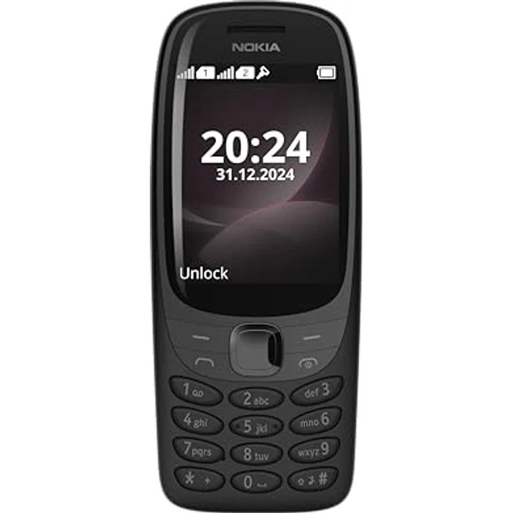Nokia 6310 (2024) Dual-Sim Smartphone, robust, 1450-mAh-Akku, schwarz – Bild 1