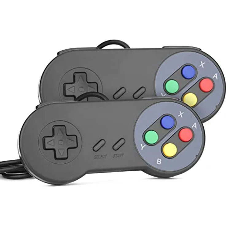 Rii Gaming GP100-2X USB Gamepad Controller, 2er Set, kompatibel mit PC (Windows, Mac, Linux) und Raspberry Pi, ideal für Retrogaming, 1,5 Meter Kabel, Plug-and-Play