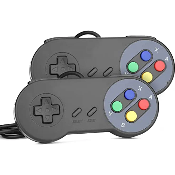 Rii Gaming GP100-2X USB Gamepad Controller, 2er Set, kompatibel mit PC (Windows, Mac, Linux) und Raspberry Pi, ideal für Retrogaming, 1,5 Meter Kabel, Plug-and-Play – Bild 1