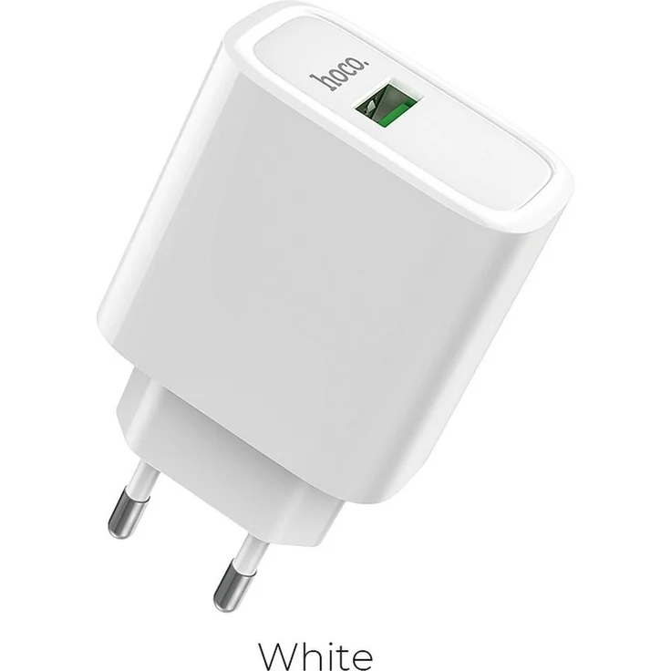 Hoco C69A Ladegerät Dynamic Power USB QC3.0, 5A Wandladegerät für Smartphones, weiß