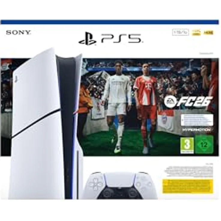 SONY PlayStation®5 Slim, 1TB Bundle mit EA SPORTS FC™ 26, leistungsstarke Hardware und elegantes Design in Schwarz und Weiß – Bild 2