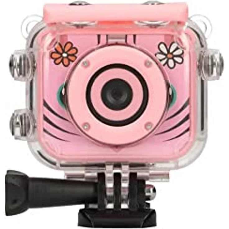 EXTRALINK Kinderkamera Digitalkamera 1080P 30fps, wasserdichte Kids Kamera IP68, 2 Zoll Bildschirm, Speicherkartenkapazität bis zu 32 GB, Rosa – Bild 5