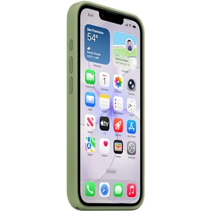 Apple iPhone 17e Silikon Case mit MagSafe, 45 % recyceltes Silikon, hellmoosgrün – Bild 4