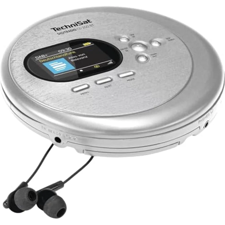 TechniSat DIGITRADIO CD 2GO BT DAB+ Digitalradio UKW Bluetooth Akku, Tragbares CD-Abspielgerät mit DAB+ und Bluetooth, Schwarz – Bild 5