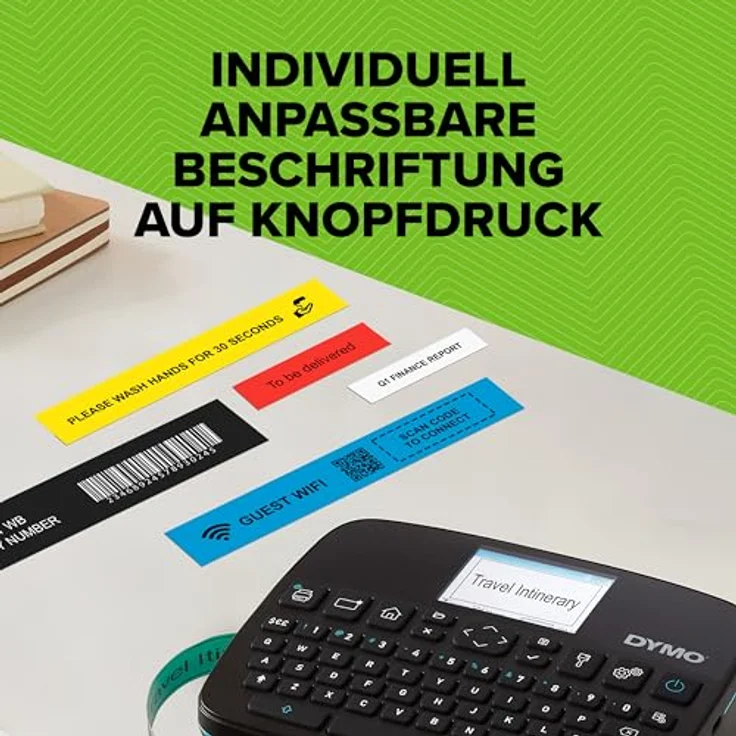 Dymo LabelManager 640CB, tragbares Beschriftungsgerät mit dualer Konnektivität, Farb-Touchscreen, wiederaufladbar, Schwarz – Bild 2