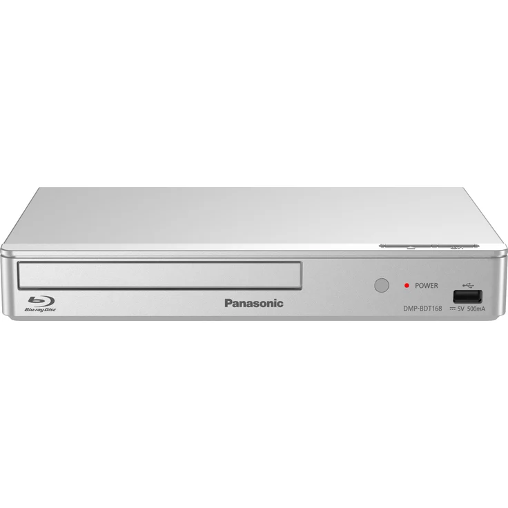 Panasonic DMP-BDT168EG Kompakter 3D Blu-ray Player (Full HD Upscaling, Internet Apps, LAN-Anschluss, USB, MKV-Playback) silber – Bild 1