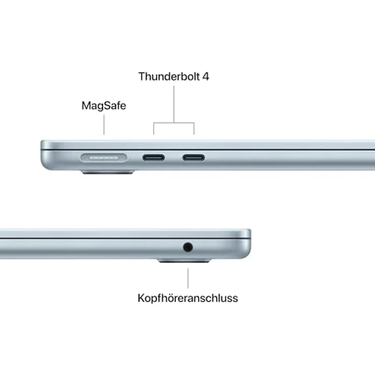 APPLE MacBook Air (2026) 13,6 Zoll, Apple M5, 16 GB RAM, 512 GB SSD, MacOS, Himmelblau – Bild 5