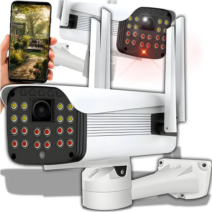 Retoo Überwachungskamera WLAN Vollfarb Infrarotlicht WiFi 1080P Wireless Überwachungskamera (Außenbereich, Set, WiFi-IP-Außenkamera, Hochempfindliche WiFi-Antenne,Satz Montagezubehör, Außen 2.4Ghz WiFi Überwachungskamera mit Nachtsicht, Weiß)