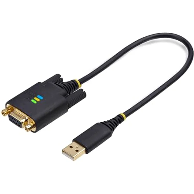 StarTech.com 30cm USB Null Modem Kabel, USB Seriell Adapter mit FTDI Chipsatz, schwarz, unterstützt Windows/macOS/Linux – Bild 2