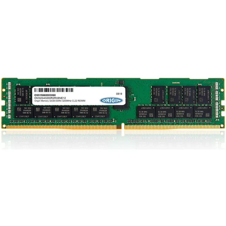 Origin Storage 32GB DDR4 3200MHz RDIMM ECC, 1 x 32 GB, 288-pin DIMM, Arbeitsspeicher, hohe Kompatibilität