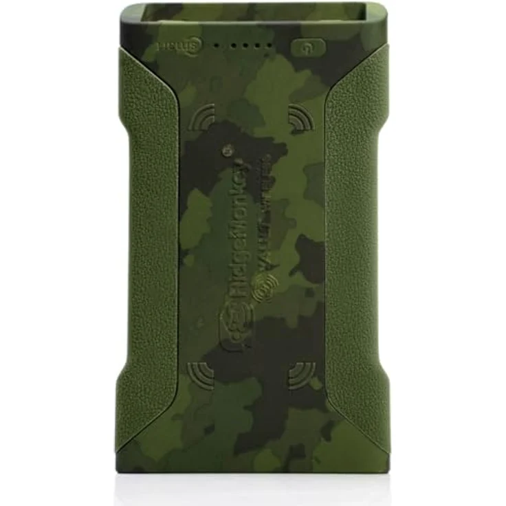 RidgeMonkey Vault C-Smart Wireless 26950Mah Camo - Powerbank mit Qi-kompatiblem Wireless-Pad