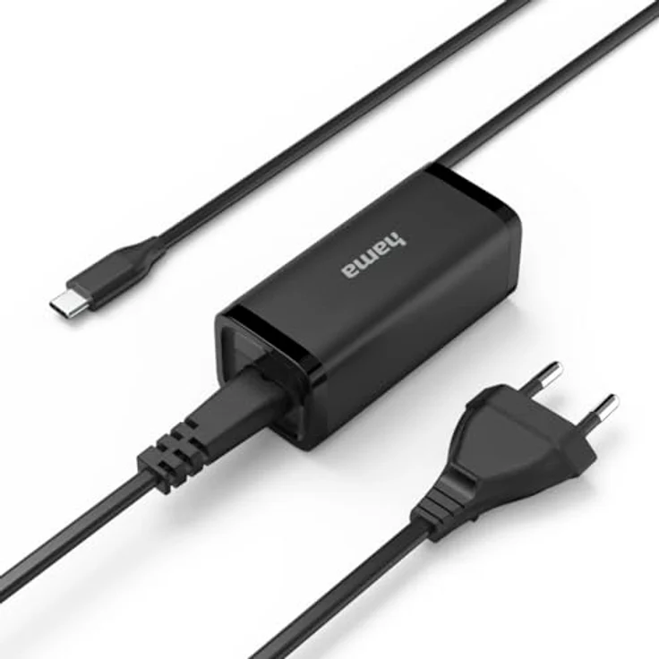 HAMA 200023 USB-C Notebook-Netzteil, 5-20V/65W mit GaN-Technologie, Schwarz – Bild 7