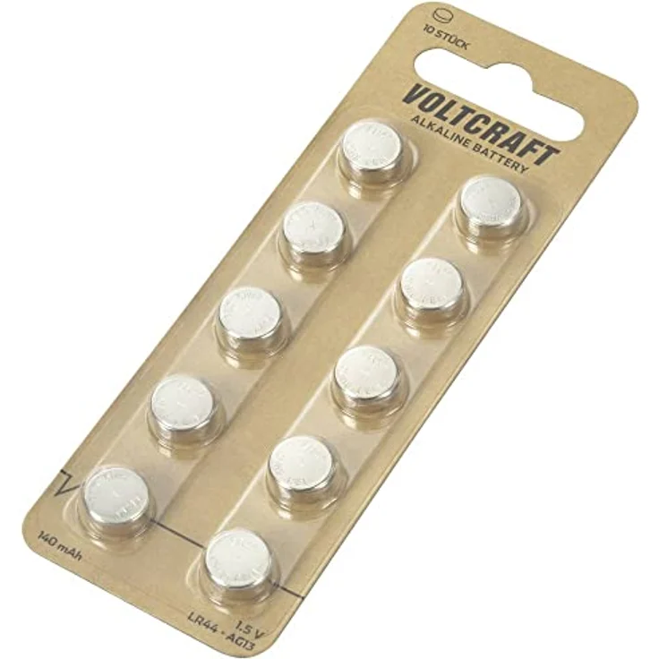 VOLTCRAFT AG13 Knopfzelle LR 44, Alkali-Mangan 140 mAh, 10er Pack – Bild 4
