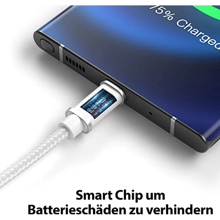 JAMEGA USB-C Kabel Nylon, Schnell Ladekabel 1m, Datenkabel für Samsung, Huawei, HTC und LG, 5 Gbps, Knickschutz, hohe Langlebigkeit – Bild 5