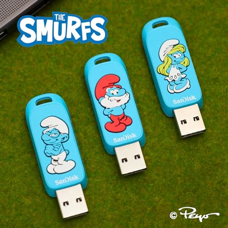 SanDisk USB-Stick Schlumpf Edition Papa Schlumpf, 128 GB, bis zu 130 MB/s – Bild 7