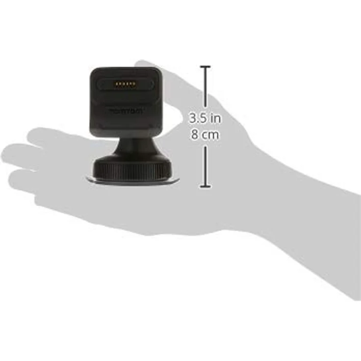 TomTom Click&Go Mount für GO/Prof 520/5200/620/6200, schwarze Windschutzscheibenhalterung mit Magnetbefestigung und USB-Autoladegerät – Bild 3