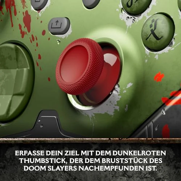 Xbox Wireless Controller – DOOM: The Dark Ages Limited Edition, mattgrün mit 3D-Effekten und Download für DOOM Slayer Executioner-Skin – Bild 5