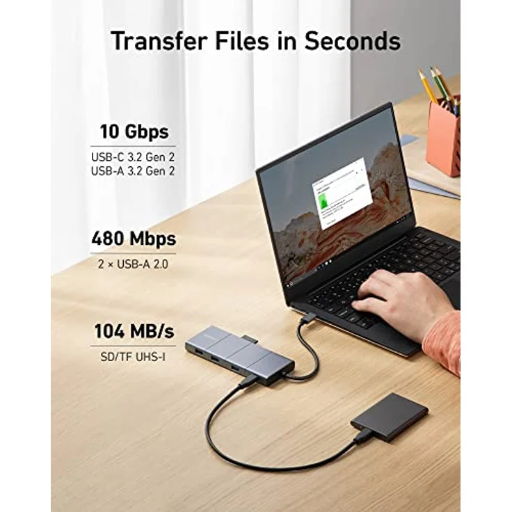 Anker 565 USB-C Hub (11-in-1), Grau (A83880A1) – Bild 3