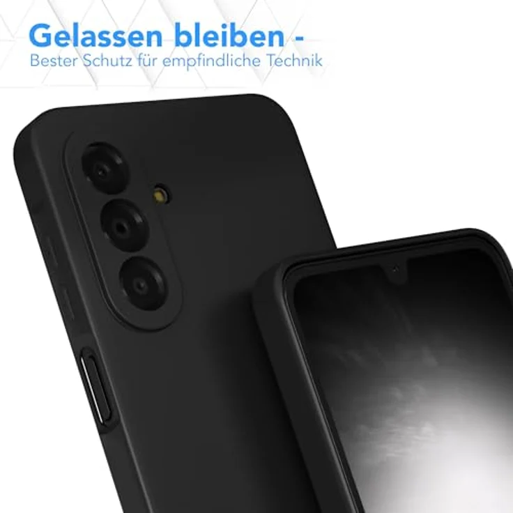 EAZY CASE Silikonhülle für Galaxy A17, Stoßfeste Schutzhülle mit Kameraschutz, Dünnes Soft Case in Mattschwarz, TPU Phone Bumper – Bild 4