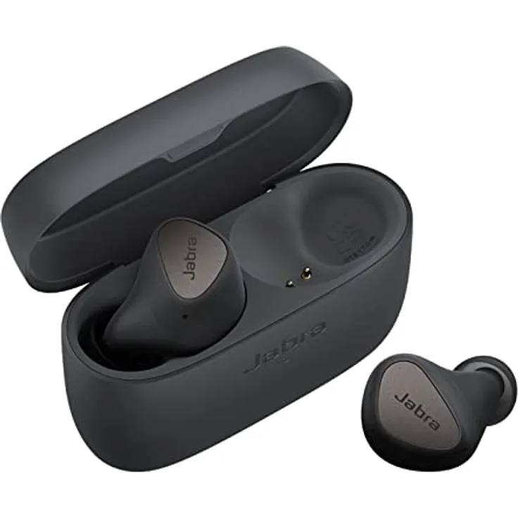 Jabra Elite 4 schnurlose In-Ear-Kopfhörer mit aktiver Geräuschunterdrückung - bequeme Bluetooth mit Spotify Tap Playback, Google Fast Pair, Microsoft Swift Pair und Multipoint - Dunkelgrau