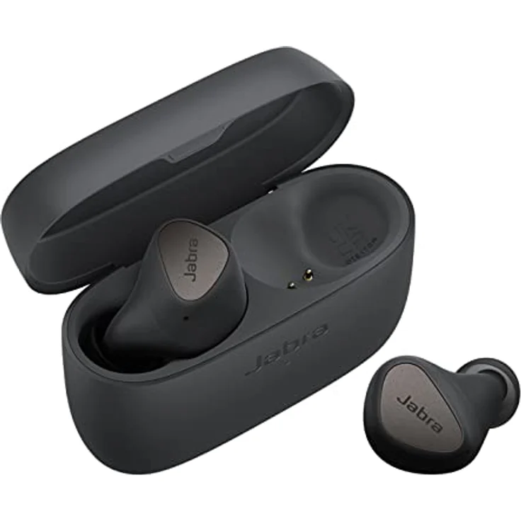 Jabra Elite 4 schnurlose In-Ear-Kopfhörer mit aktiver Geräuschunterdrückung - bequeme Bluetooth mit Spotify Tap Playback, Google Fast Pair, Microsoft Swift Pair und Multipoint - Dunkelgrau – Bild 1
