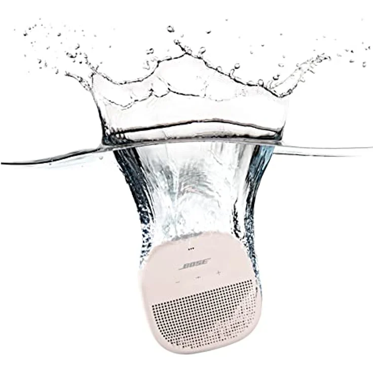 Bose SoundLink Micro Bluetooth speaker: kleiner tragbarer, wasserdichter Lautsprecher mit Mikrofon, Weiß – Bild 2