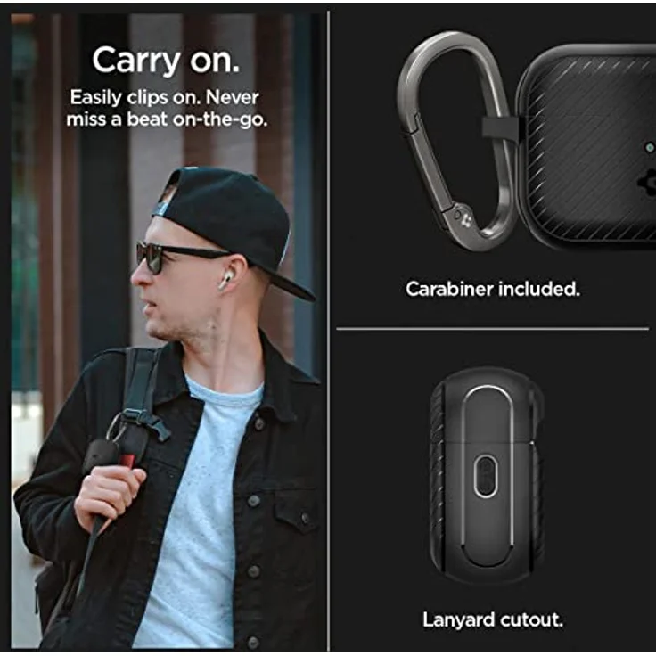 Spigen Mag Armor MagFit Hülle Case Kompatibel mit AirPods Pro 2. Generation (2023/2022) - Schwarz – Bild 4