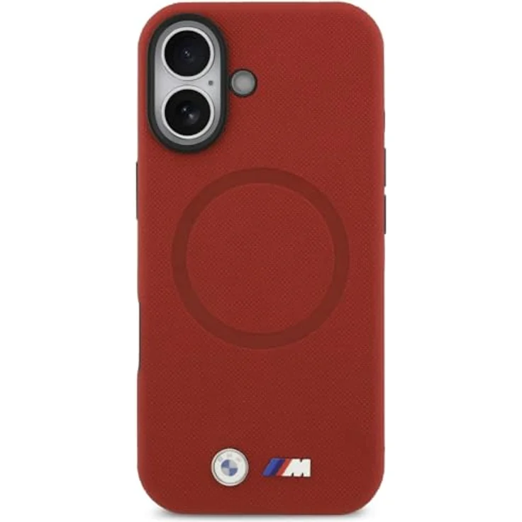 CG MOBILE BMW M FW Metall-Logo, kompatible MagSafe Schutzhülle für iPhone 17, Kunstleder/PC/TPU, rot – Bild 3