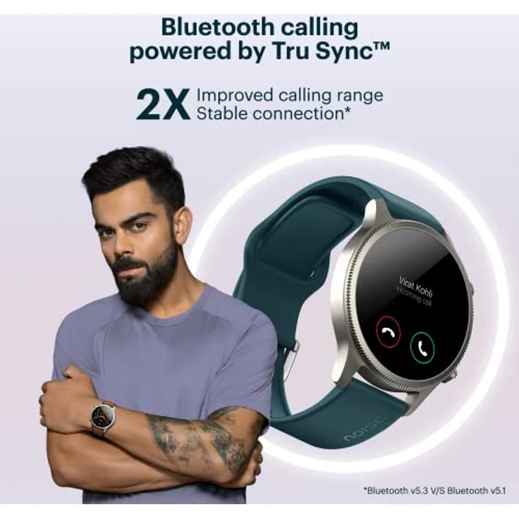 Noise NoiseFit Halo Smart Watch, 1.43" AMOLED Display, Bluetooth Calling, Premium Metallic Build, 100 Sports Modes, Up to 7-Day Battery Life, BT v5.3 – Bild 4