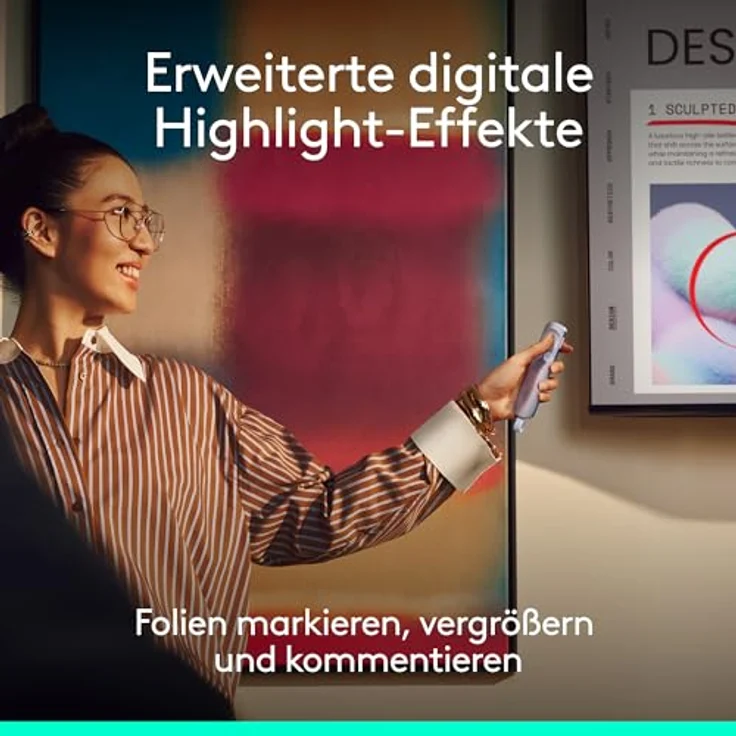 LOGITECH Spotlight 2 Presenter, Lilac – mit haptischem Feedback, digitalen Highlight-Effekten und anpassbaren Aktionen für Präsentationen in PowerPoint, Google Slides, Keynote, Zoom und Teams – Bild 4