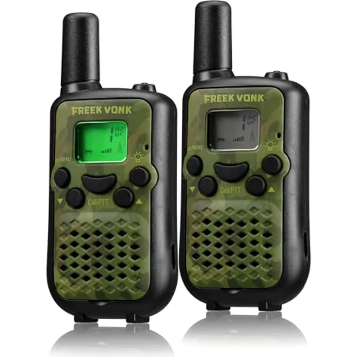 Freek Vonk Walkie Talkie, wiederaufladbares Funkgerät für Kinder, 6 km Reichweite, 8 Kanäle, Freisprechmodus, integrierte Taschenlampe, inkl. USB-C-Kabel – Bild 8