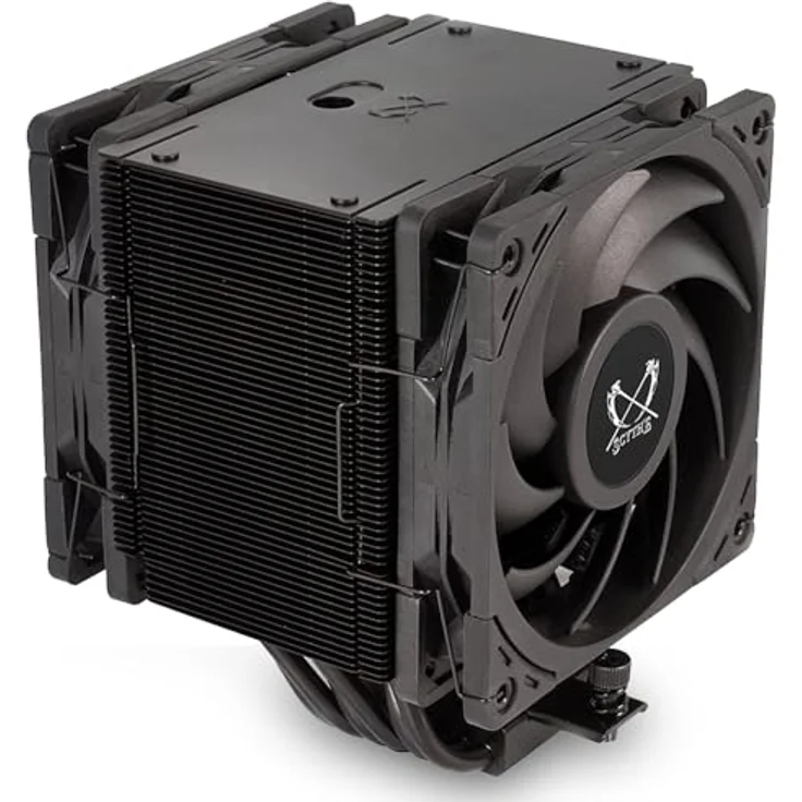Scythe Mugen 6 Dual Fan Black Edition, CPU Kühler mit Push-Pull-Lüftern und E-Beschichtung, Schwarz – Bild 1