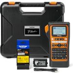 Brother PT-E310BTVP Pro Labelling, Beschriftungsgerät mit QWERTY-Tastatur, Bluetooth, 20 mm/s Druckgeschwindigkeit, orange