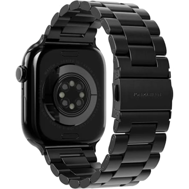 VONMÄHLEN Link Bracelet, Edelstahlarmband für Apple Watch, Titan Grad 2, Schwarz, geeignet für 40 | 41 | 42mm – Bild 4