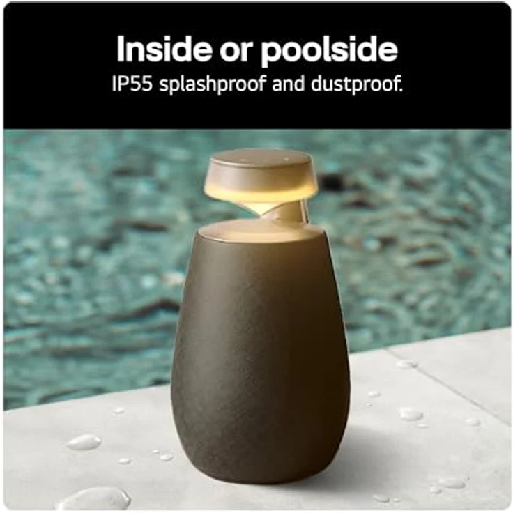 LG XBOOM 360 XO2T Bluetooth-Lautsprecher, 20 W, DJ-Funktionen, Karaoke, mehrfarbige LED-Beleuchtung, Schwarz – Bild 5