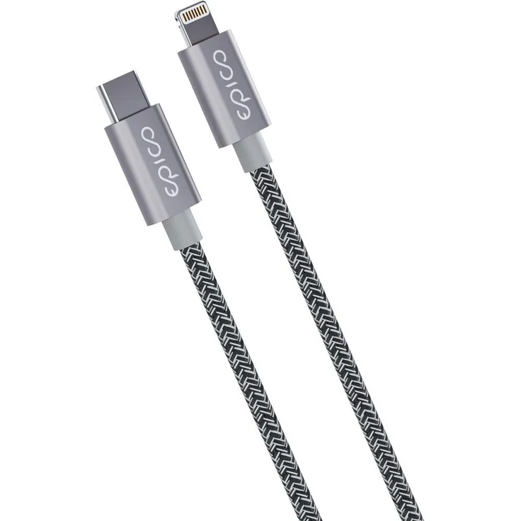 Epico FABRIC BRAIDED CABLE C to Lightning, 1.8m, 60W, MFi-zertifiziert, TPE-Material