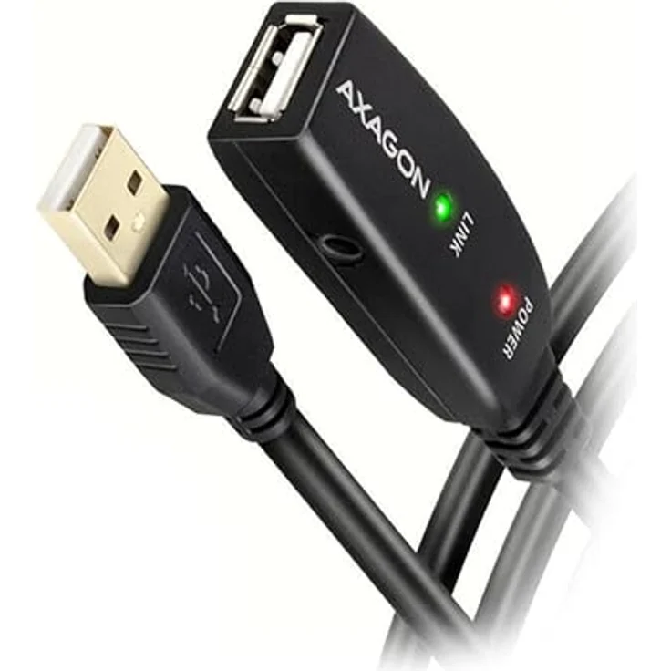 AXAGON ADR-220 aktives USB 2.0 Verlängerungskabel, USB-A Stecker/Buchse - 20m, Signalverstärkung, vergoldete Kontakte – Bild 1