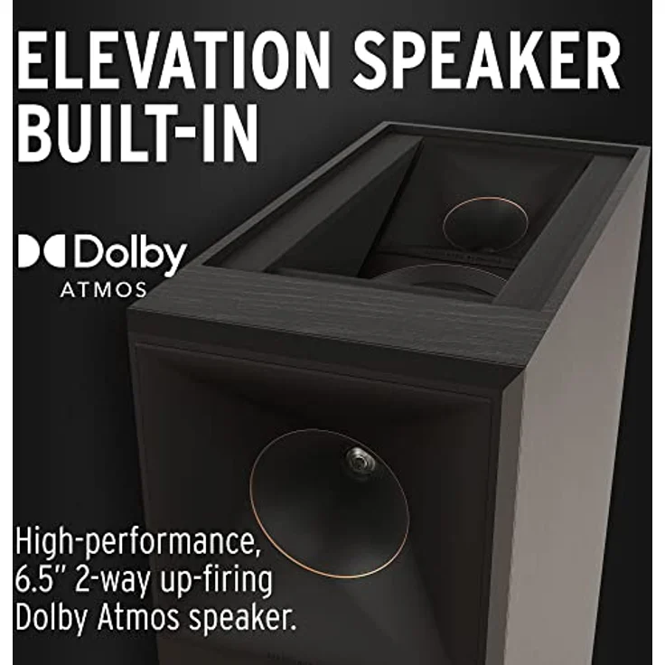 Klipsch Reference Premiere RP-8060FA II, Dolby Atmos Standlautsprecher mit 6,5 Zoll Höhenlautsprecher, Walnuss – Bild 5
