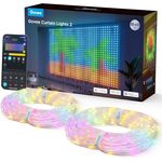 Govee Curtain Lights 3×2m, Smart LED Vorhang mit DIY GIF, RGBIC Color Chaning LED Lichterkette in Zimmer, IP65 Wasserdicht, Kompatibel mit Alexa, Party Deko 1040 LEDs